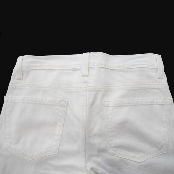 Karen Kane Off White Cropped Straight Leg Jeans Size 10 - Picture 6 of 9